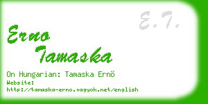 erno tamaska business card